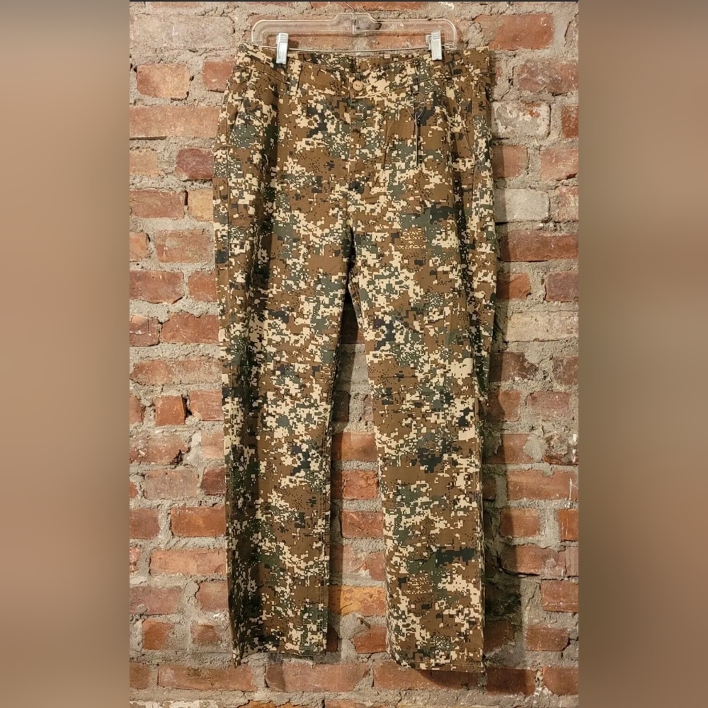 NWT ASOS SINGLE PLEAT SKATER FIT DIGITAL CAMOUFLAGE STRETCH WORK PANTS 36 ROTHCO